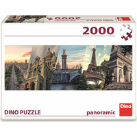 DINO Panoramatické puzzle Paříž koláž 2000 dílků