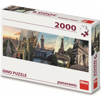 DINO Panoramatické puzzle Paříž koláž 2000 dílků