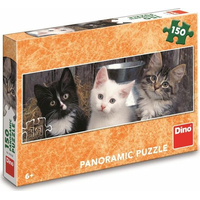 DINO Panoramatické puzzle Tři koťátka 150 dílků