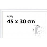 BFHM Plastový rám 45x30cm - bílý