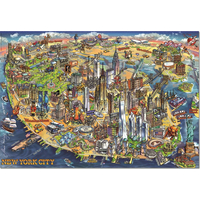 EDUCA Puzzle Mapa New Yorku 500 dílků