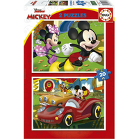 EDUCA Puzzle Mickey Mouse: Zábavní park 2x20 dílků