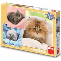 DINO Puzzle Roztomilá koťátka 3x55 dílků