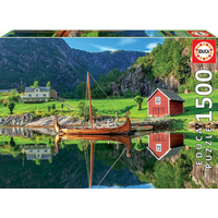 EDUCA Puzzle Vikingská loď 1500 dílků
