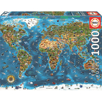EDUCA Puzzle Zázraky světa 1000 dílků