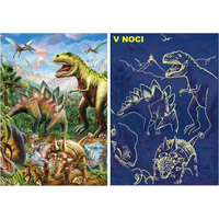 Svítící puzzle Svět dinosaurů XL 100 dílků