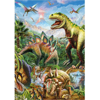 Svítící puzzle Svět dinosaurů XL 100 dílků