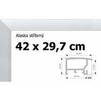 BFHM Alaska hliníkový rám na puzzle 42x29,7cm A3 - stříbrný