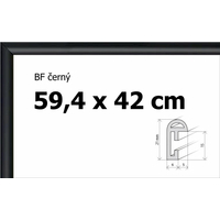 BFHM Plastový rám na puzzle 59,4x42cm A2 - černý
