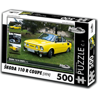 RETRO-AUTA Puzzle č. 1 Škoda 110 R Coupe (1974) 500 dílků