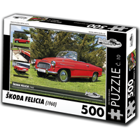 RETRO-AUTA Puzzle č. 10 Škoda Felicia (1960) 500 dílků