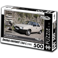 RETRO-AUTA Puzzle č. 13 Škoda Favorit 136 L (1989) 500 dílků