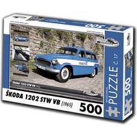 RETRO-AUTA Puzzle č. 17 Škoda 1202 STW VB (1965) 500 dílků
