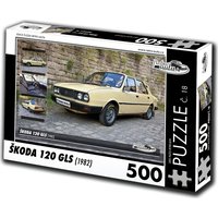RETRO-AUTA Puzzle č. 18 Škoda 120 GLS (1982) 500 dílků