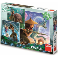 DINO Puzzle Raya a kamarádi 3x55 dílků