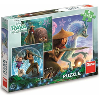 DINO Puzzle Raya a kamarádi 3x55 dílků