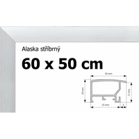 BFHM Alaska hliníkový rám na puzzle 60x50cm - stříbrný