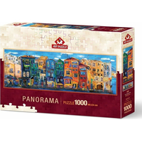 ART PUZZLE Panoramatické puzzle Barevné město 1000 dílků