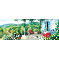 ART PUZZLE Panoramatické puzzle Host na verandě 1000 dílků