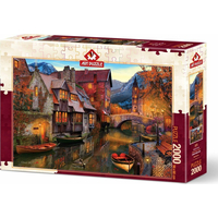ART PUZZLE Puzzle Domy u vodního kanálu 2000 dílků