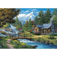 ART PUZZLE Puzzle Dva vodopády 2000 dílků