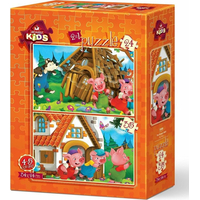 ART PUZZLE Puzzle Tři prasátka 24+35 dílků
