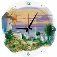 ART PUZZLE Puzzle hodiny Večer u Egejského moře 570 dílků (včetně rámu)