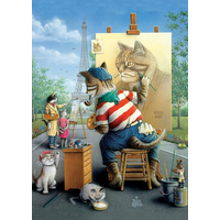 ART PUZZLE Puzzle Kočičí malíř 500 dílků