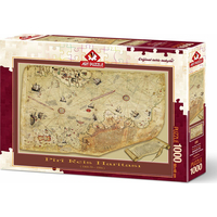 ART PUZZLE Puzzle Mapa kapitána Reise 1000 dílků