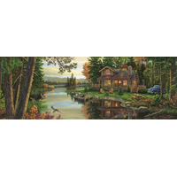ART PUZZLE Panoramatické puzzle Odpočinek na chatě 1000 dílků
