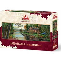 ART PUZZLE Panoramatické puzzle Odpočinek na chatě 1000 dílků