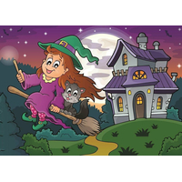 ART PUZZLE Puzzle Sova a čarodějnice 2x100 dílků