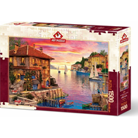 ART PUZZLE Puzzle Středomořský přístav 1500 dílků