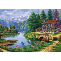 ART PUZZLE Puzzle Vesnice u jezera 1500 dílků