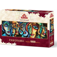 ART PUZZLE Panoramatické puzzle Tváře 1000 dílků