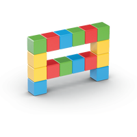 GEOMAG Magnetické kostky Magicube Green Line 128 kostek