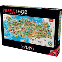 ANATOLIAN Panoramatické puzzle Mapa Turecka 1500 dílků
