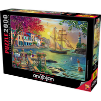 ANATOLIAN Puzzle Krásný západ slunce nad přístavem 2000 dílků