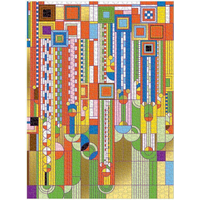 GALISON Metalické puzzle Frank Lloyd Wright Saguaro a kaktusy 1000 dílků
