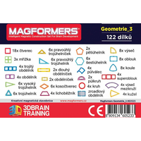 MAGFORMERS Geometrie 3: 2D a 3D - box 122 dílků