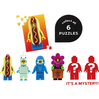 CHRONICLE BOOKS Mini Puzzle LEGO® Mystery Minifigurka (Red Edition) 126 dílků