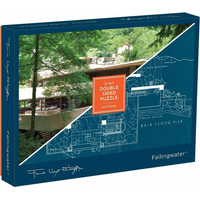 GALISON Oboustranné puzzle Frank Lloyd Wright Fallingwater 500 dílků