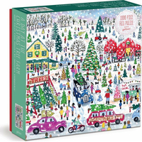 GALISON Puzzle Farma s vánočními stromky 1000 dílků