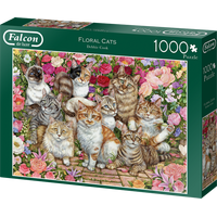 FALCON Puzzle Kočky mezi květy 1000 dílků