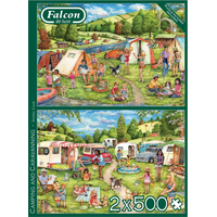 FALCON Puzzle Táboření a kempování 2x500 dílků