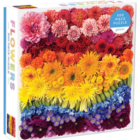 GALISON Čtvercové puzzle Duhové květiny 500 dílků