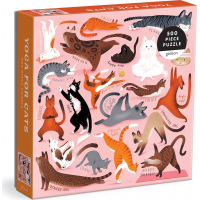 GALISON Čtvercové puzzle Jóga pro kočky 500 dílků