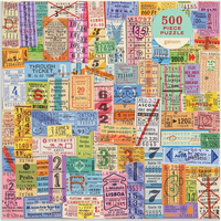 GALISON Čtvercové puzzle Staré cestovní lístky 500 dílků