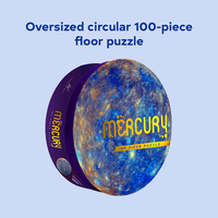 CHRONICLE BOOKS Kulaté puzzle Planeta Merkur 100 dílků