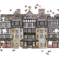 GALISON Oboustranné puzzle 2v1 Liberty London Tudor Building 750 dílků